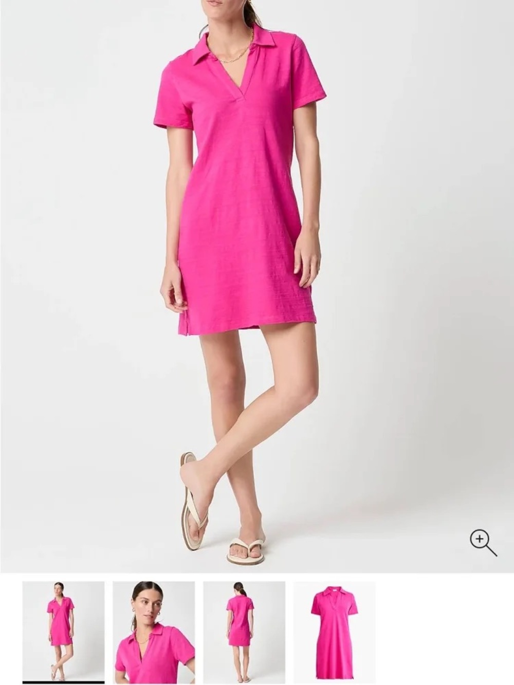 J. Crew Hot Pink Polo Swim Cover-Up Dress